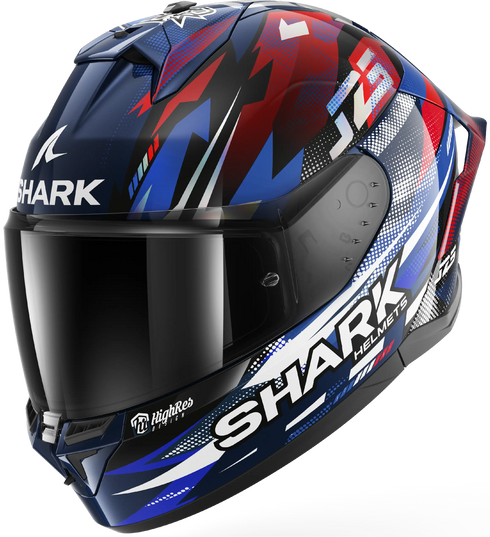 Shark Skwal Cup Replica Zarco French GP Helmet - BUR (Blue/Chrome/Red)