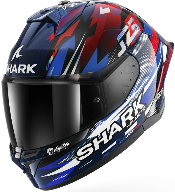Shark Skwal Cup Replica Zarco French GP Helmet - BUR (Blue/Chrome/Red)