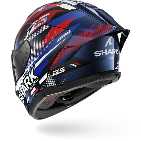 Shark Skwal Cup Replica Zarco French GP Helmet - BUR (Blue/Chrome/Red)