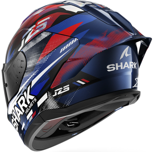 Shark Skwal Cup Replica Zarco French GP Helmet - BUR (Blue/Chrome/Red)