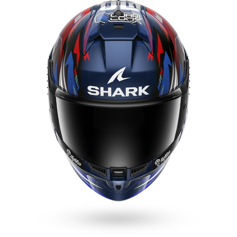 Shark Skwal Cup Replica Zarco French GP Helmet - BUR (Blue/Chrome/Red)