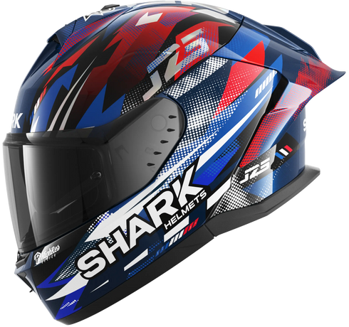 Shark Skwal Cup Replica Zarco French GP Helmet - BUR (Blue/Chrome/Red)
