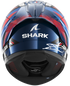 Shark Skwal Cup Replica Zarco French GP Helmet - BUR (Blue/Chrome/Red)