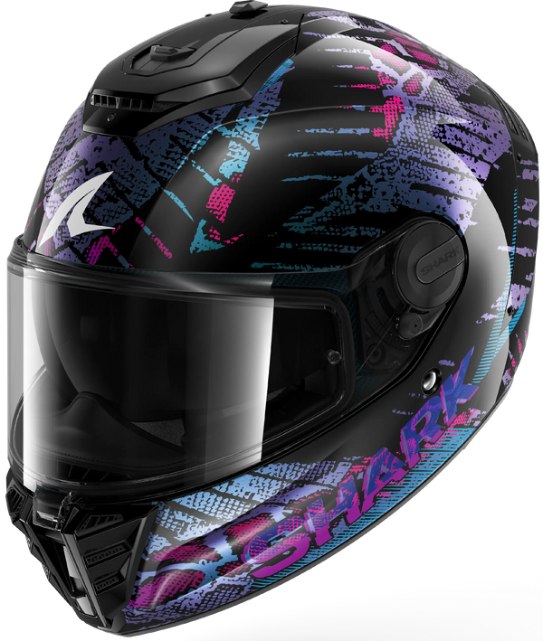 Shark Spartan RS Reptaia Helmet - KBX (Black/Blue/Glitter)