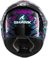 Shark Spartan RS Reptaia Helmet - KBX (Black/Blue/Glitter)