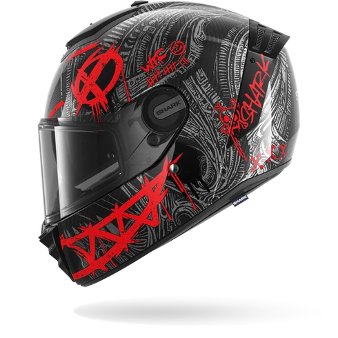 Shark Spartan RS Carbon Shiever Helmet - DAR (Anthracite Red) — Motorcycle Helmets (image 4 of 5)