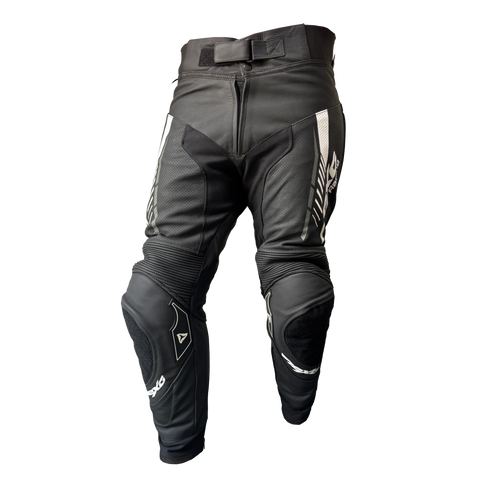 Nexo STR Leather Pants - Black/Grey