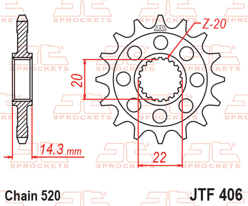 JT Sprockets BMW G310 Series (2016-2026) Steel Front Sprocket - 16-Tooth (JTF406.16)