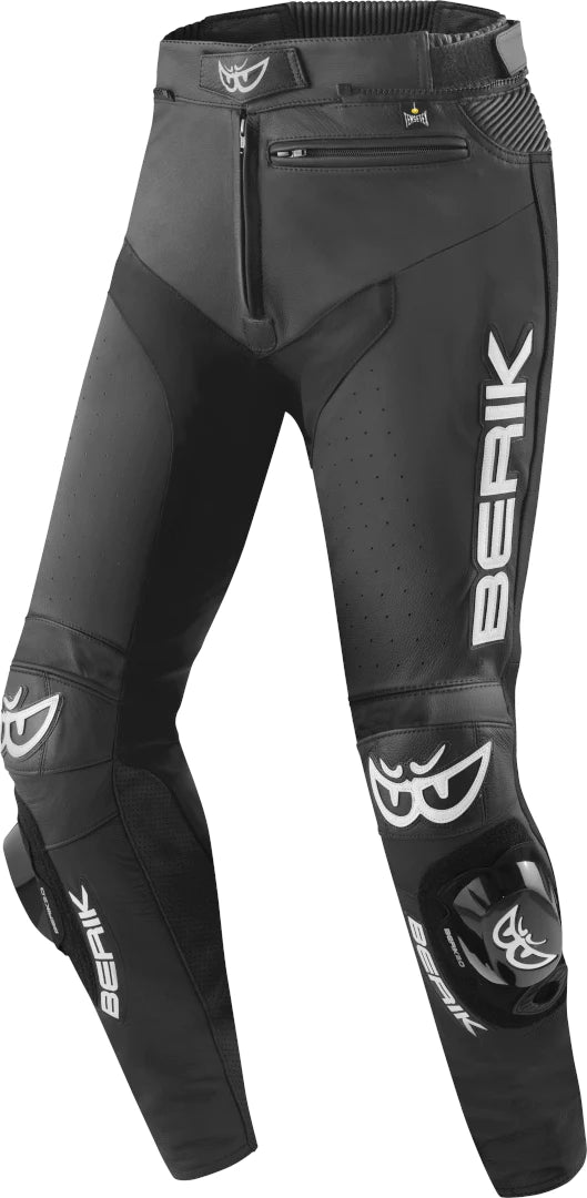 Berik Track Motorcycle Leather Pants - Black