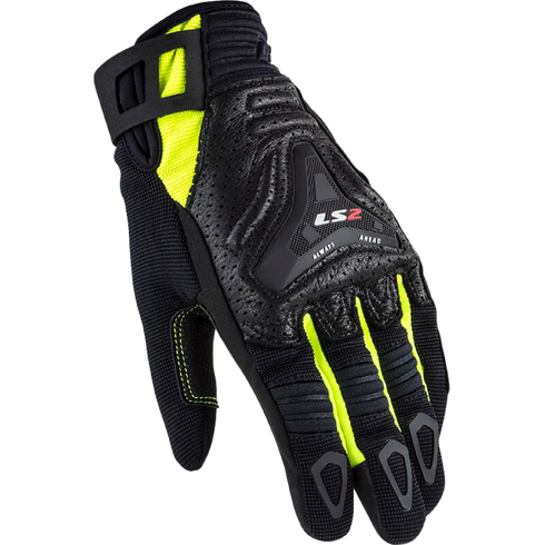 LS2 All Terrain Ladies Gloves - Black/HiViz