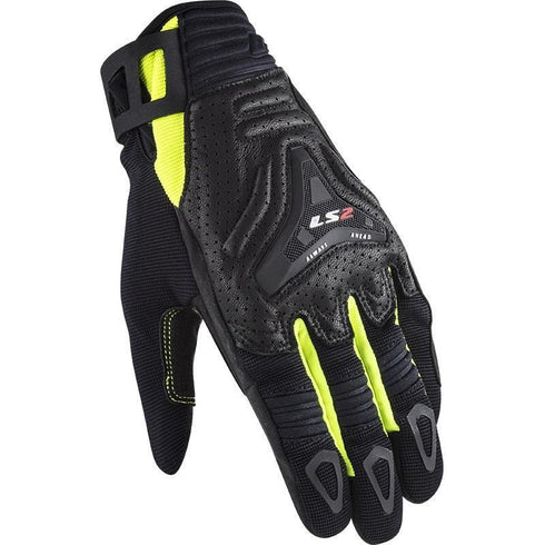 LS2 All Terrain Gloves - Black/HV Yellow