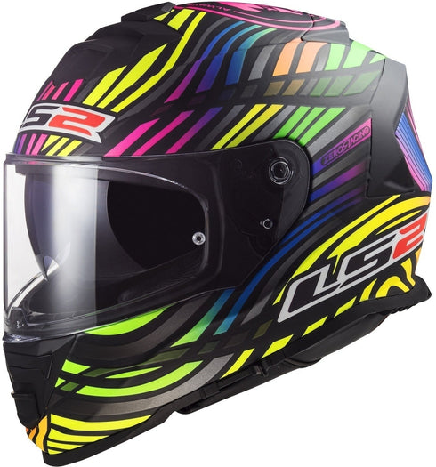 LS2 FF800 Storm II Power Helmet - Black/Rainbow Matt