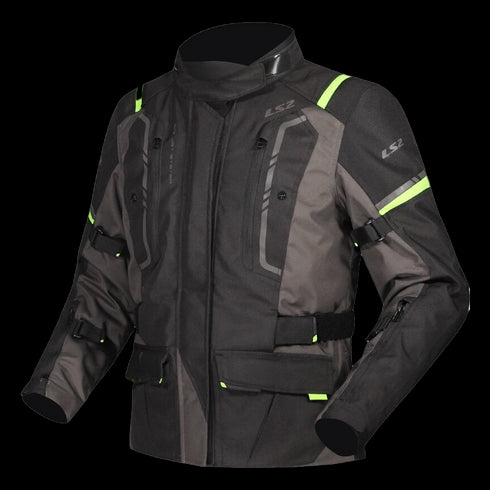 LS2 Ladies Narvik Jacket - Black/Grey/Hi-Vis Yellow