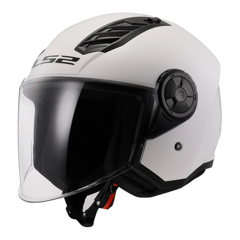 LS2 OF616 Airflow 2 Solid Helmet - White-06 Gloss — Motorcycle Helmets (image 1 of 2)