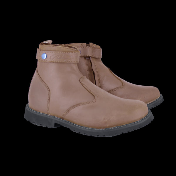 Nexo Ladies Cafe Racer Boots - Camel Brown