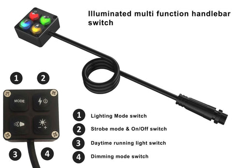 Desert Fox Raptor Pro RP2 Precision Motorcycle LED Spot Light Kit