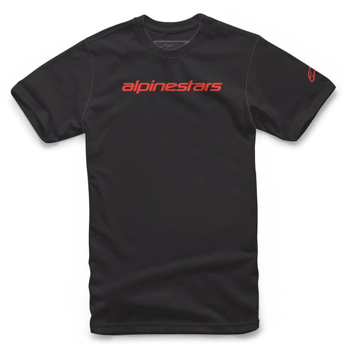 Alpinestars Linear Wordmark Short-Sleeve T-Shirt - Black/Red