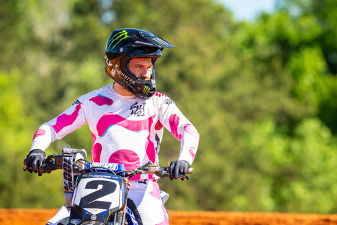 Fly Racing 2027 Lite Flake SE Vibe Jersey - White/Pink/Blue
