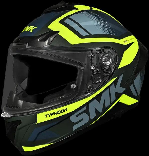 SMK Typhoon Thorn MA848 Helmet - Black/HizViz Yellow