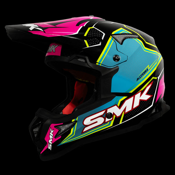 SMK Allterra Maverix GL259 Helmet - Black/Blue/Pink