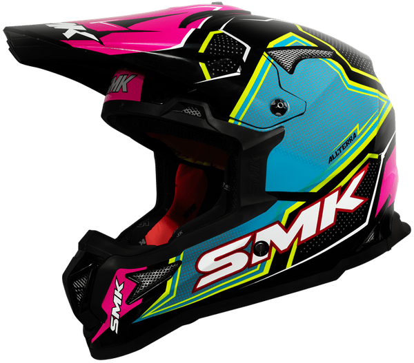 SMK Allterra Maverix GL259 Helmet - Black/Blue/Pink