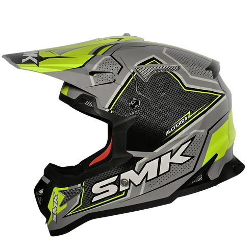 SMK Allterra Maverix GL624 Helmet - Grey/Fluo Yellow