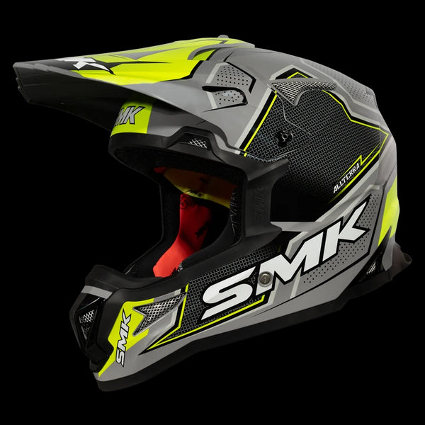 SMK Allterra Maverix GL624 Helmet - Grey/Fluo Yellow