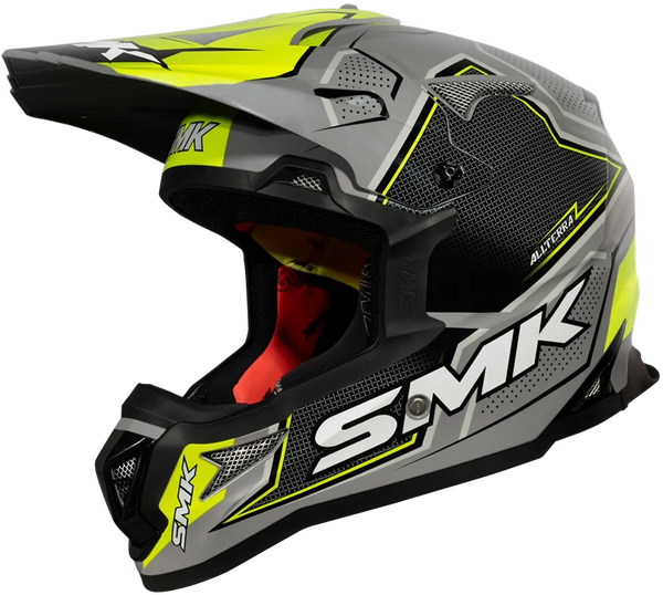 SMK Allterra Maverix GL624 Helmet - Grey/Fluo Yellow