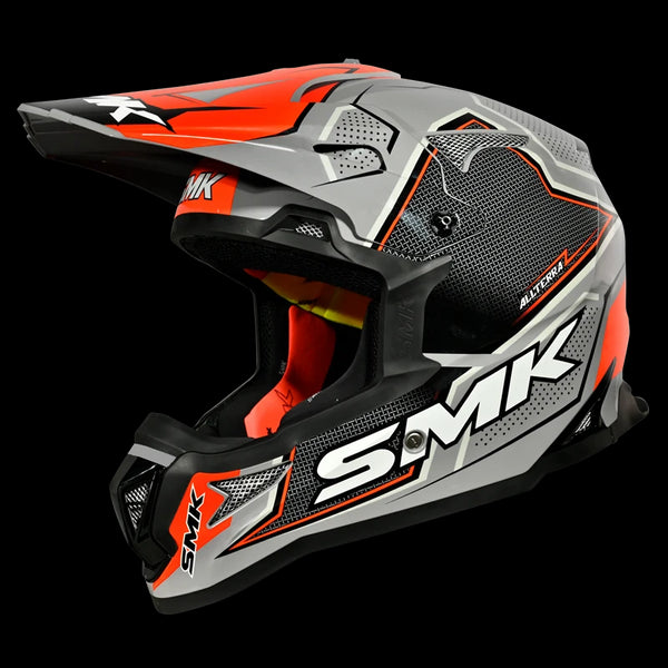 SMK Allterra Maverix GL627 Helmet - Grey/Fluo Orange
