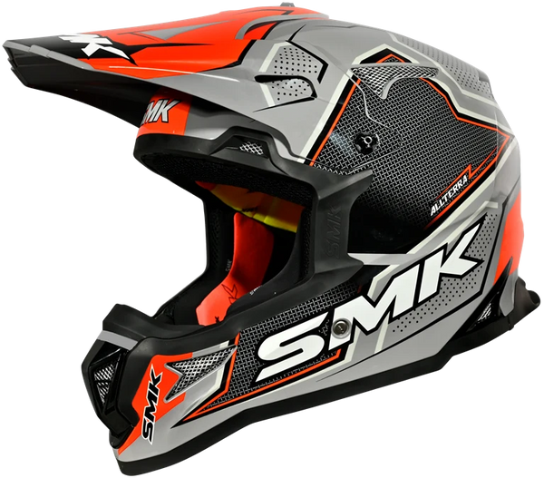 SMK Allterra Maverix GL627 Helmet - Grey/Fluo Orange