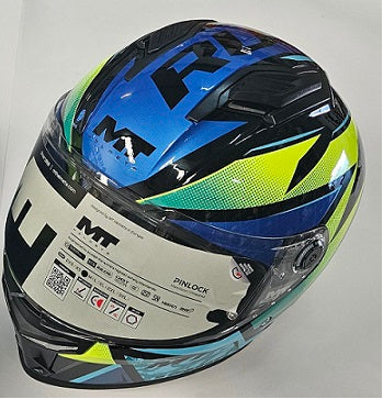 MT Helmets Stinger 2 Rush Helmet - B13 (Blue/Green)