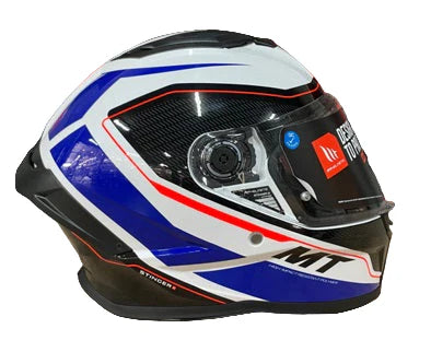 MT Helmets Stinger 2 Mint A7 Helmet - White/Blue