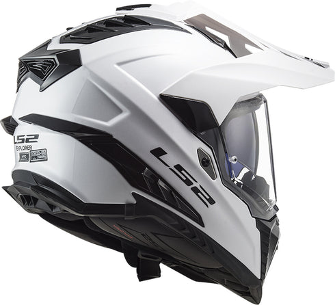LS2 2024 MX701 Explorer Solid Helmet - White Gloss