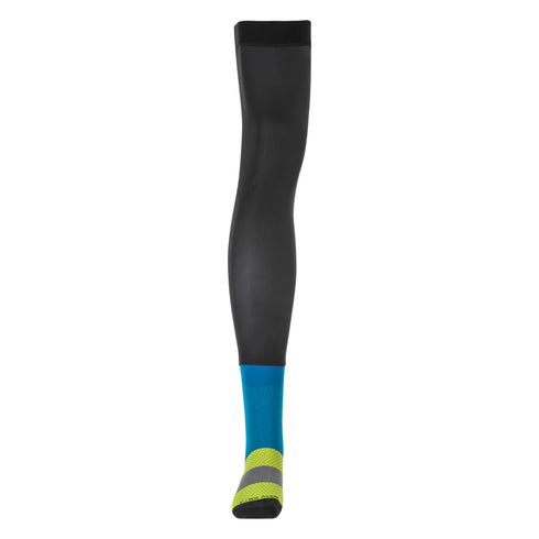 Fly Racing Knee Brace Socks - Hi Vis/Black/Blue