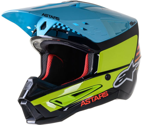 Alpinestars Supertech M5 Speed Helmet - Black/Yellow/Light Blue