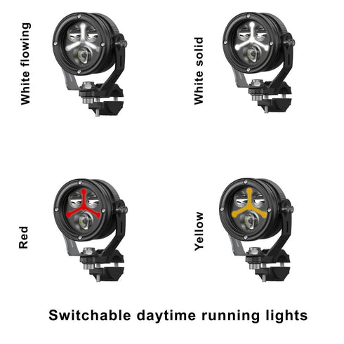 Desert Fox Raptor Pro RP2 Precision Motorcycle LED Spot Light Kit