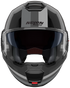 Nolan N120-1 Lineo Modular Flip-Back Helmet - 348 (Black/White/Silver) — Motorcycle Helmets (image 6 of 7)