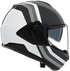 Nolan N120-1 Lineo Modular Flip-Back Helmet - 348 (Black/White/Silver) — Motorcycle Helmets (image 5 of 7)