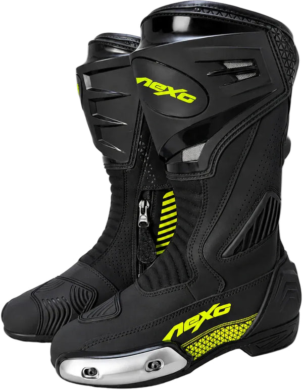 Nexo Sports BT-2403 Superbike Boots - Black/Yellow