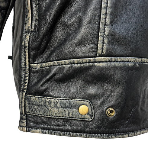 Nexo Café Racer Leather Jacket - Black — Motorcycle Gear (image 8 of 14)