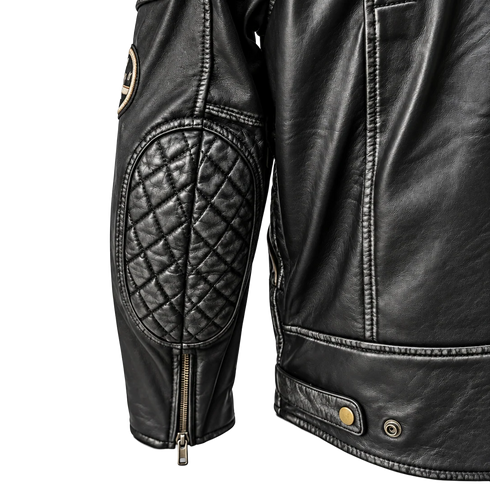 Nexo Café Racer Leather Jacket - Black — Motorcycle Gear (image 7 of 14)