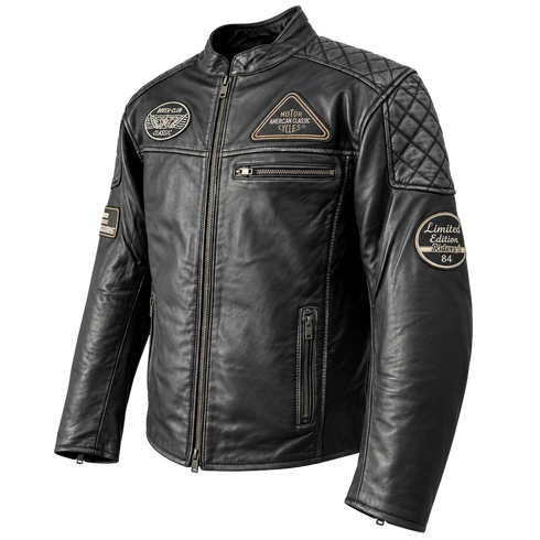 Nexo Café Racer Leather Jacket - Black — Motorcycle Gear (image 1 of 14)