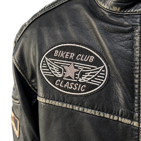 Nexo Café Racer Leather Jacket - Black — Motorcycle Gear (image 11 of 14)
