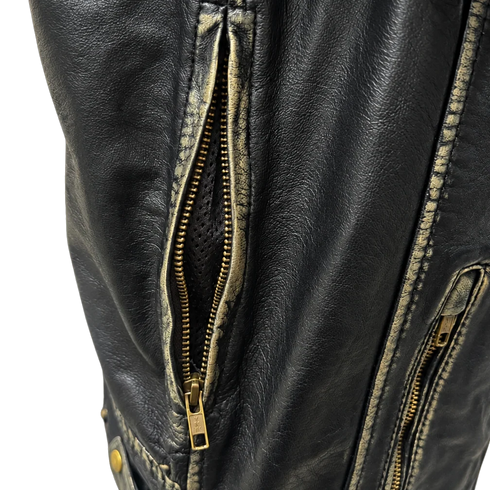 Nexo Café Racer Leather Jacket - Black — Motorcycle Gear (image 9 of 14)
