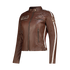 Nexo Ladies Café Racer Leather Jacket - Light Brown