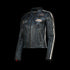 Nexo Ladies Cafe Racer Leather Jacket - Denim Wax