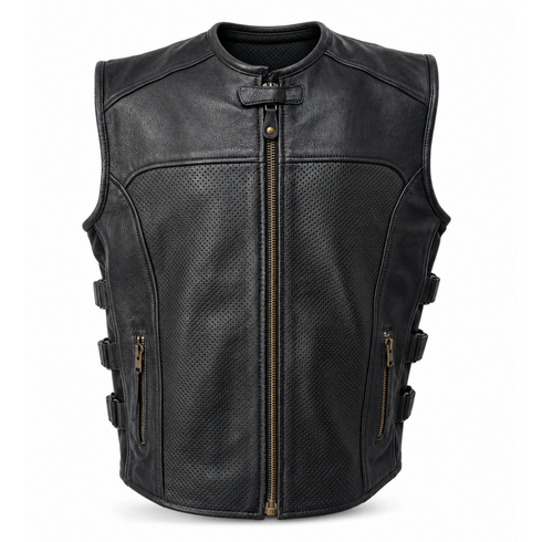 Nexo Sonic Perforated Leather Vest