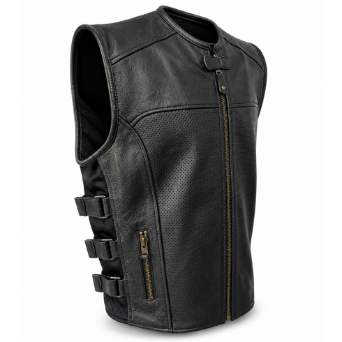 Nexo Sonic Perforated Leather Vest