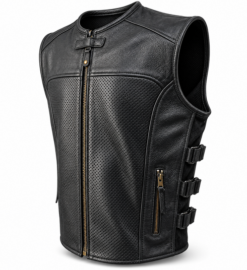 Nexo Sonic Perforated Leather Vest