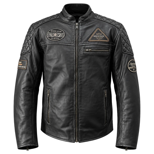 Nexo Café Racer Leather Jacket - Black — Motorcycle Gear (image 5 of 14)